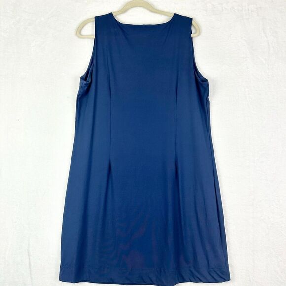 Lulu B Sleeveless Travel Dress Size XL Navy Blue Beach Vacation - Picture 2 of 4